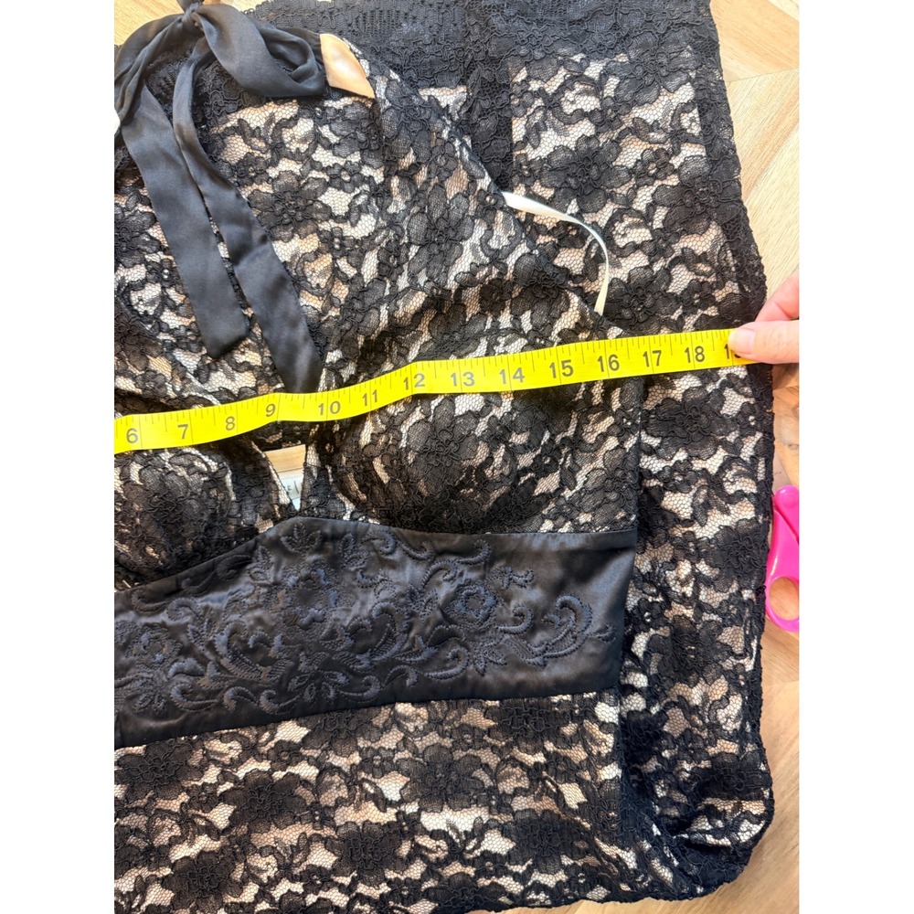 White House Black Market Lace Halter Midi Dress Sz 6 Formal Evening Date Wedding - Picture 3 of 5